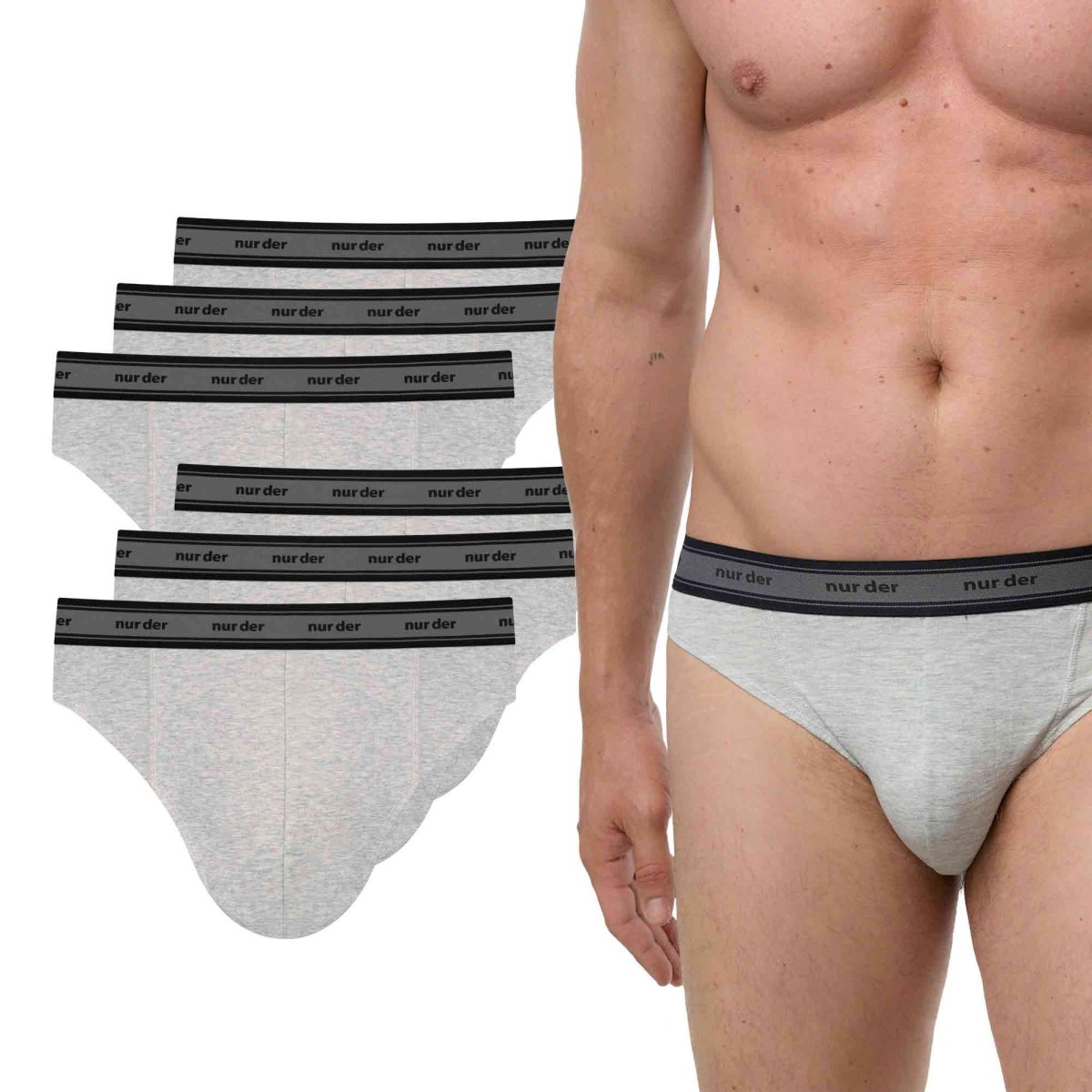 NUR DIE Herren Slip Organic Cotton 6er Pack