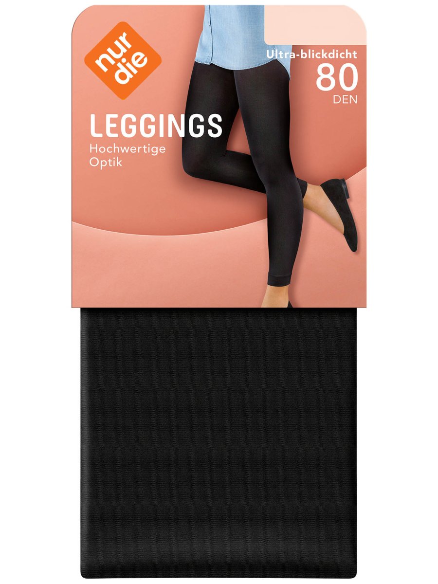 NUR DIE Damen Leggings Ultra Blickdicht 80 DEN